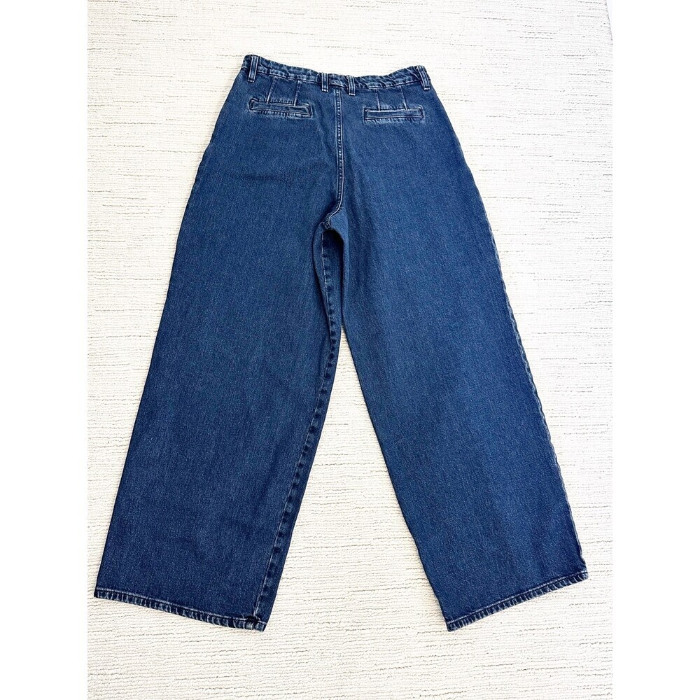 GOOD AMERICAN 90s Pleated Trouser 29 Blue Jeans Streetwear Academia Office Baggy - Picture 5 of 15